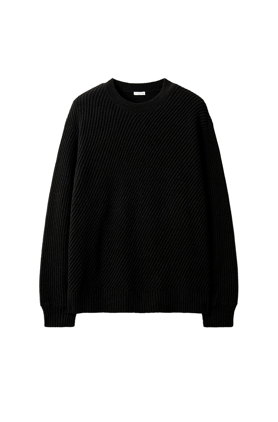 SI DIAGONAL RIB KNIT Black