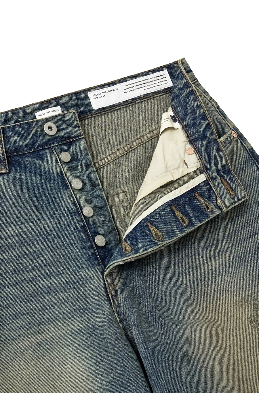 SI AGED TINT STRAIGHT DENIM Dusted Blue