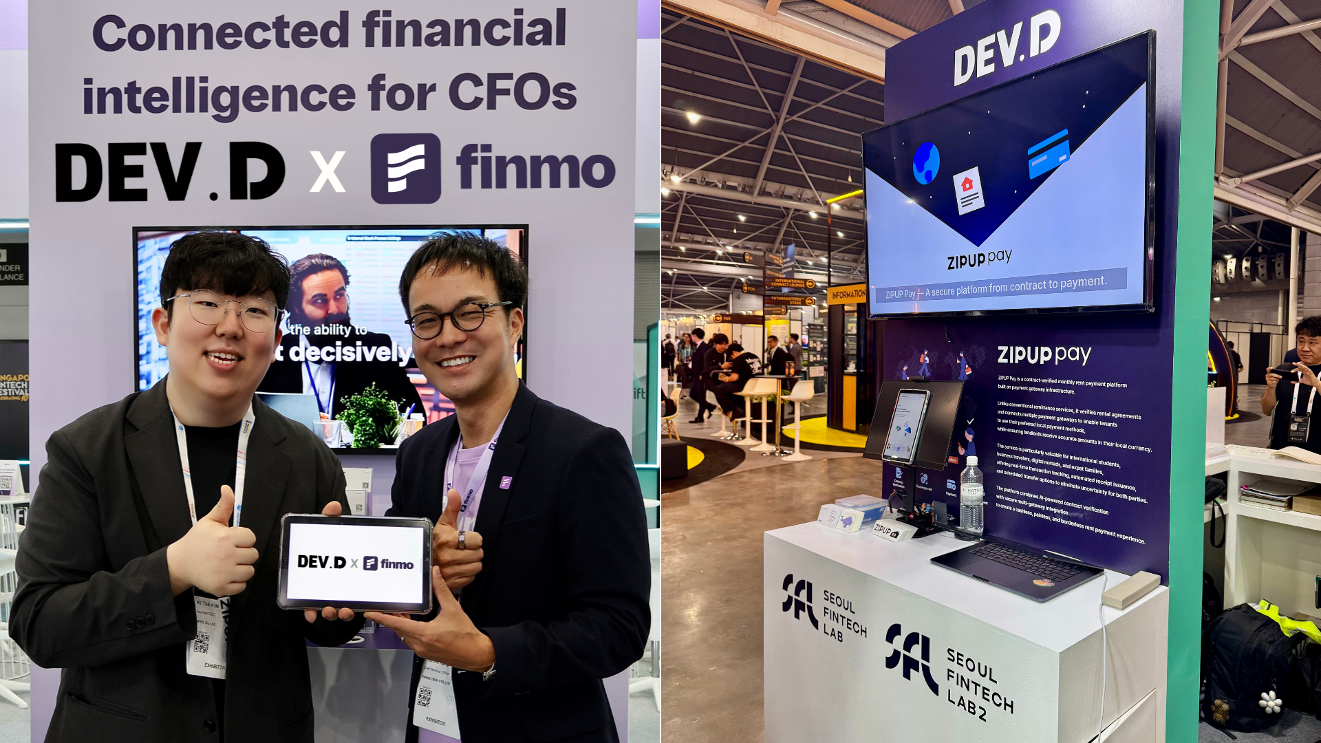 데브디, 월세 카드결제 집업페이 서비스 글로벌 버전 공개, 글로벌 핀테크 기업 핀모와 협약