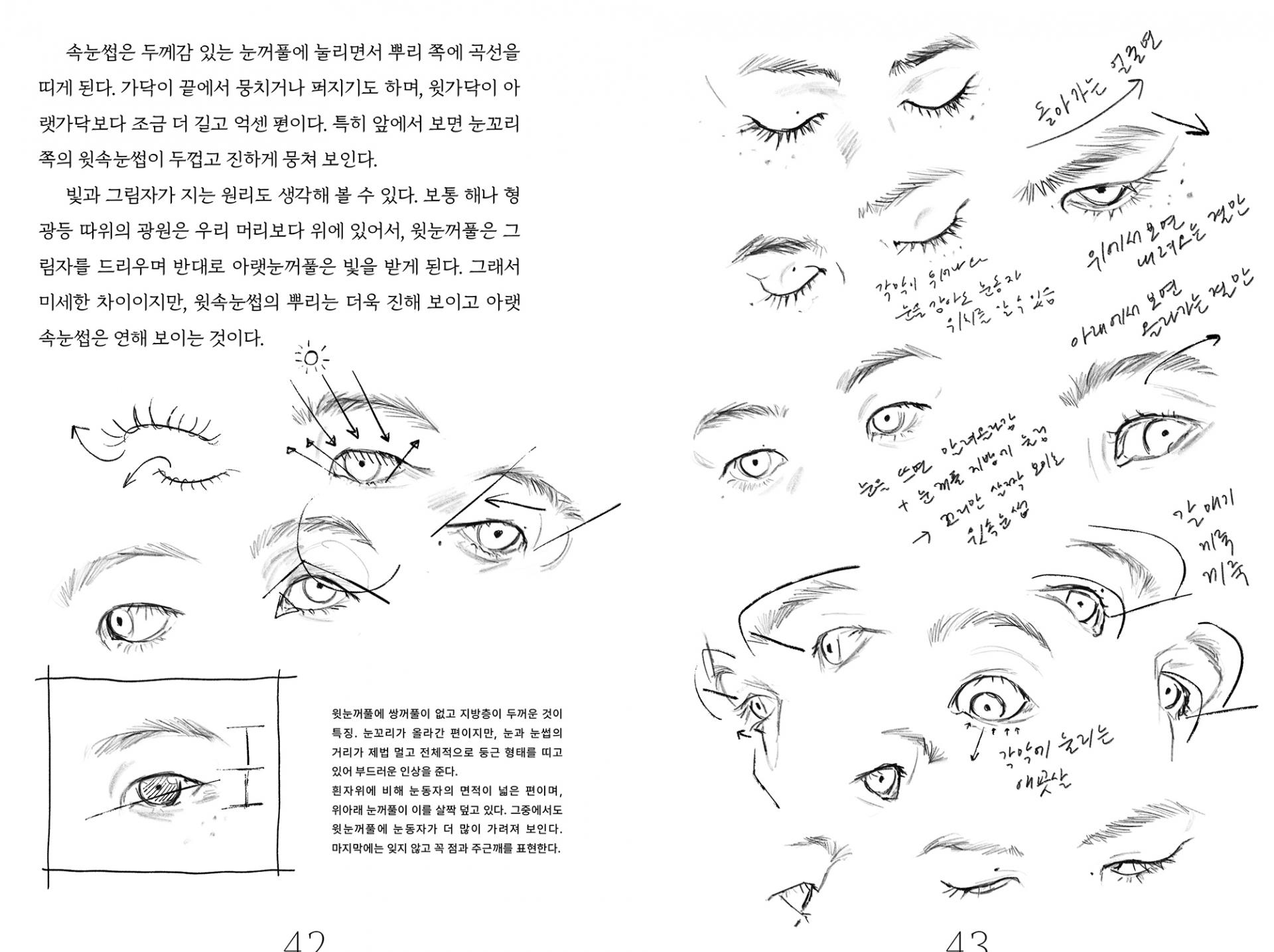 이이오의 인체 드로잉 연구록 1: 얼굴