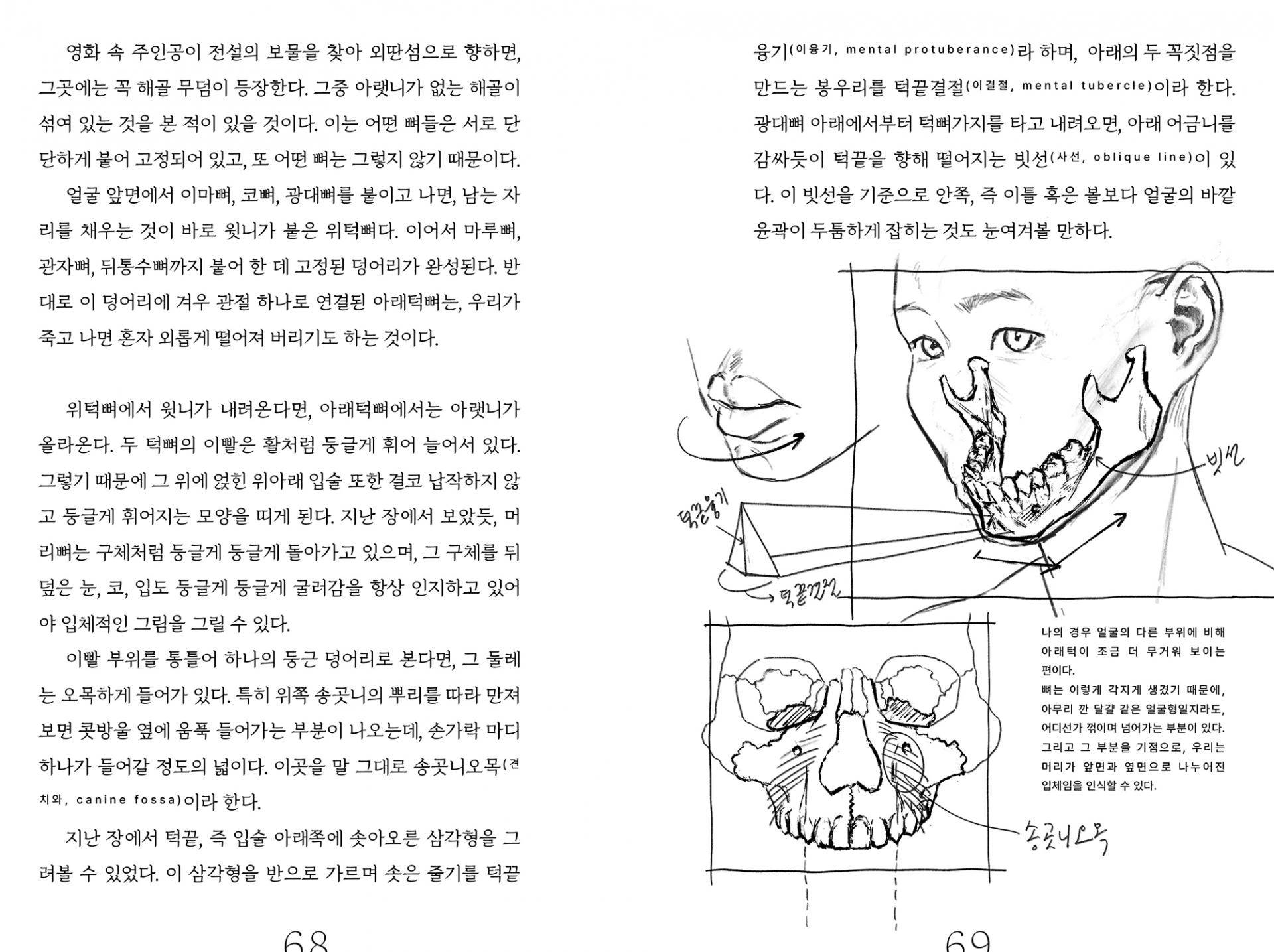 이이오의 인체 드로잉 연구록 1: 얼굴