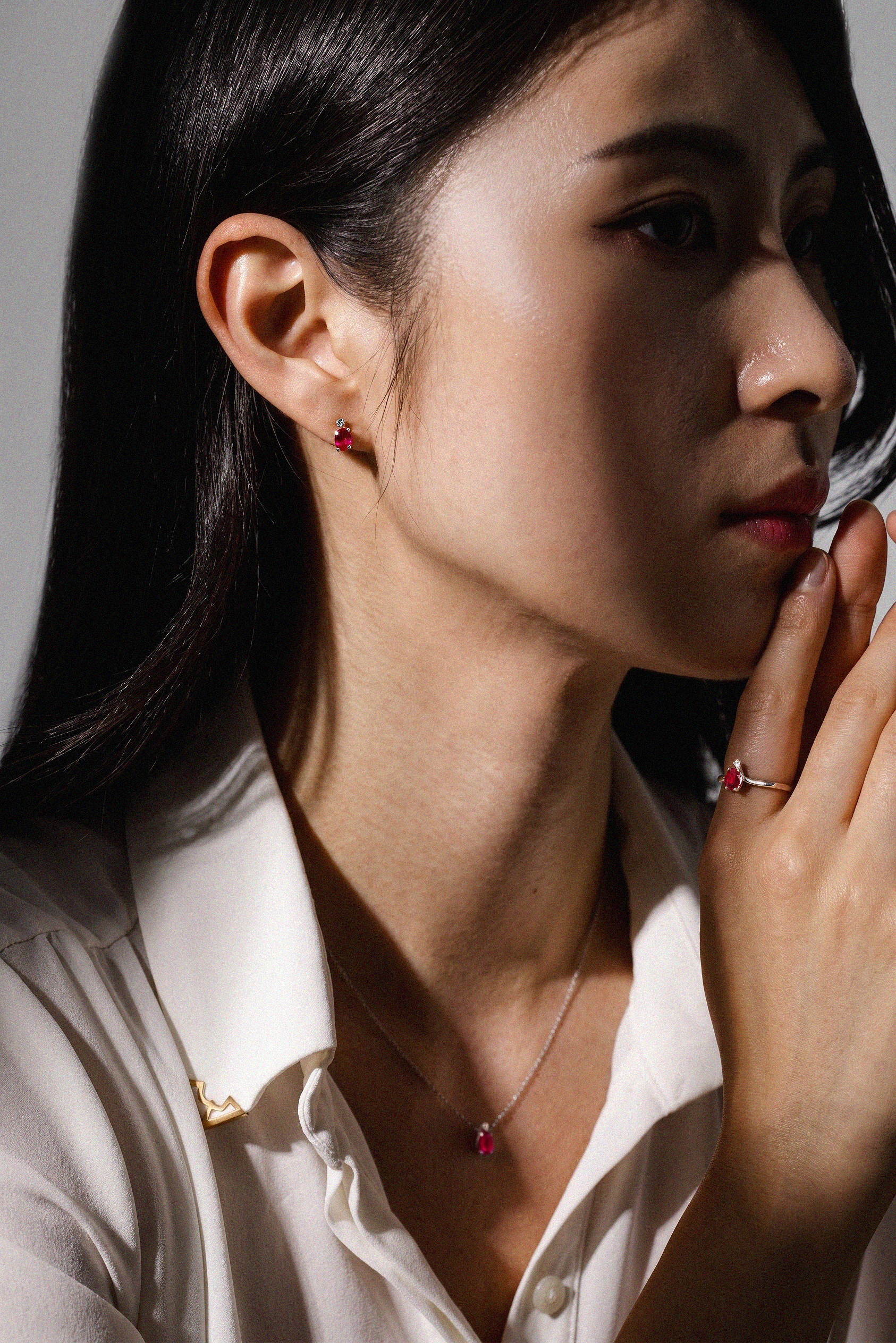 Sovereign Ruby Earringsㅣ5부 14K 18K