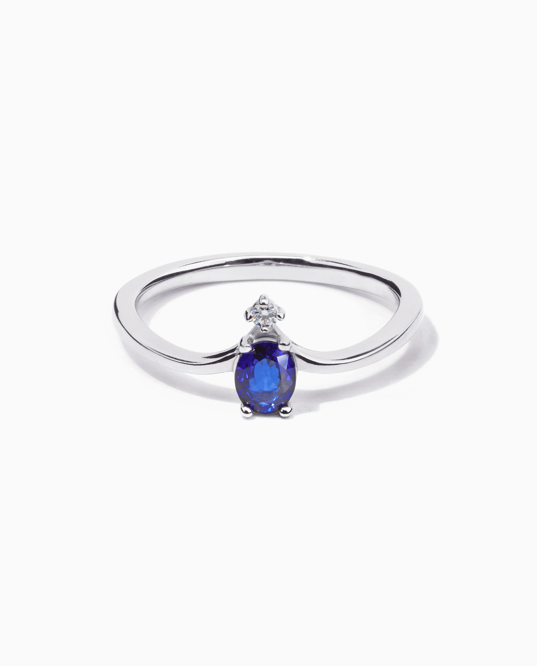 SOVEREIGN BLUE TIARA RING 925