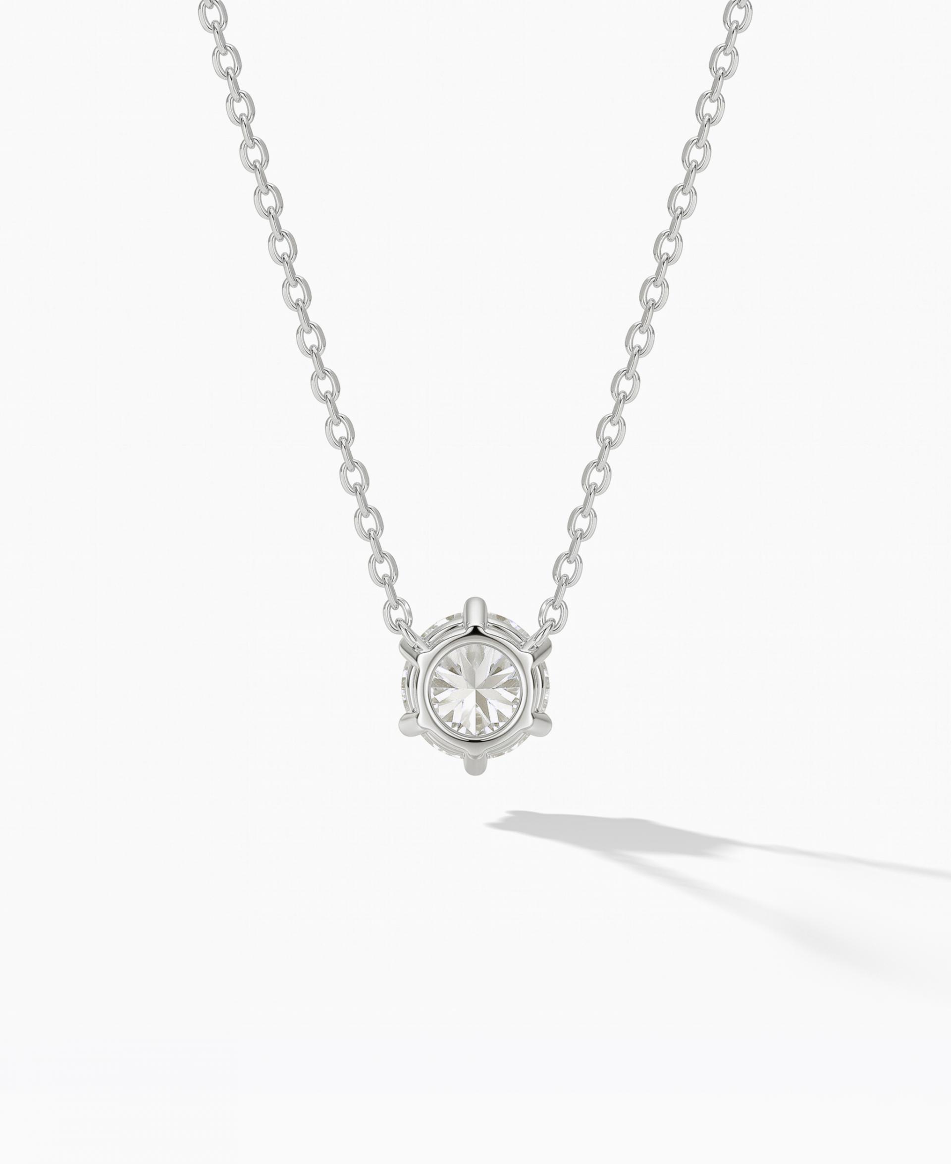 1CT Classic 6-Prong Diamond Necklace | 925