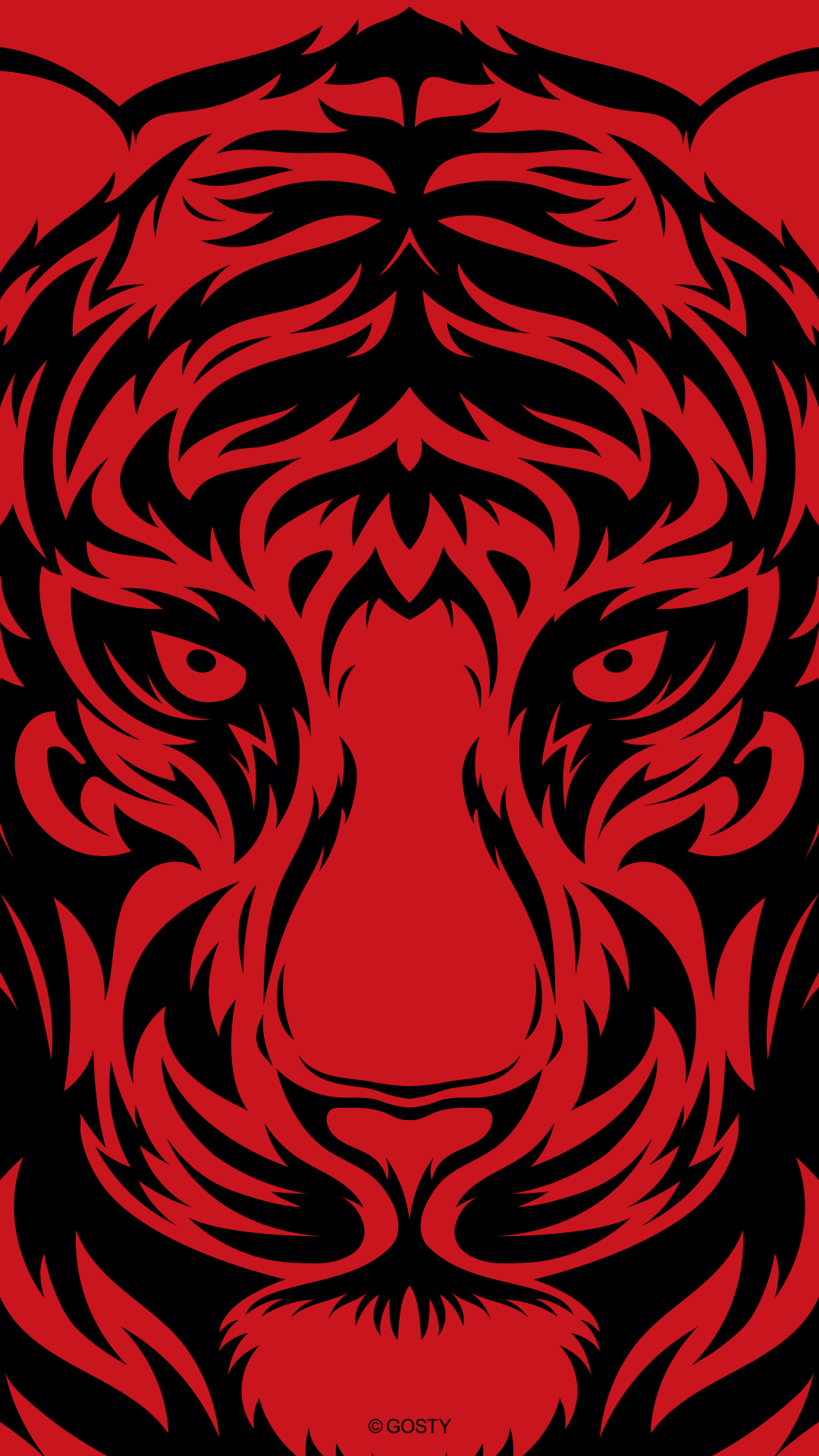 배경화면] 백두산 호랑이(레드) : 고스티 Gosty; Wall Paper