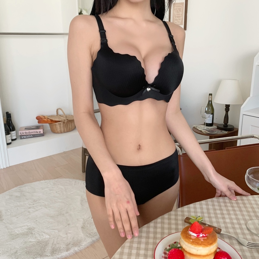 [❣오늘출발❣] 속옷세트 4cm 볼륨 노와이어 심리스 뽕 보정 스포츠 브라 팬티 속옷 세트 no.91 상세 이미지 26