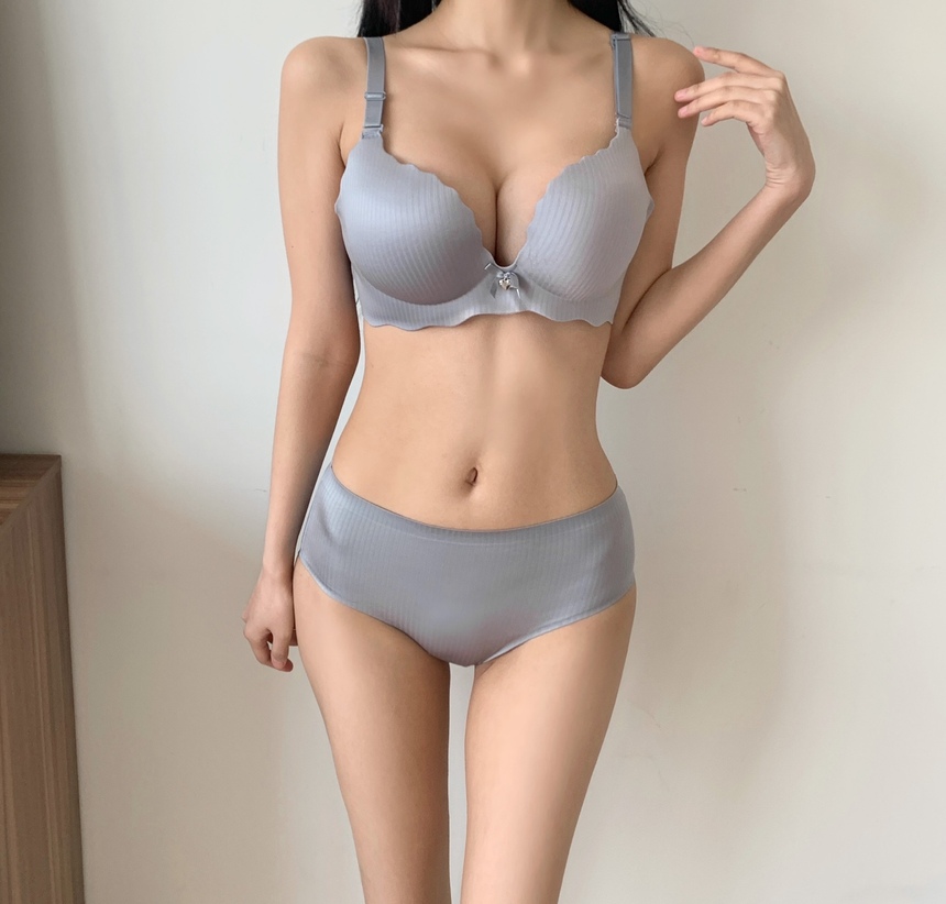 [❣오늘출발❣] 속옷세트 4cm 볼륨 노와이어 심리스 뽕 보정 스포츠 브라 팬티 속옷 세트 no.91 상세 이미지 34