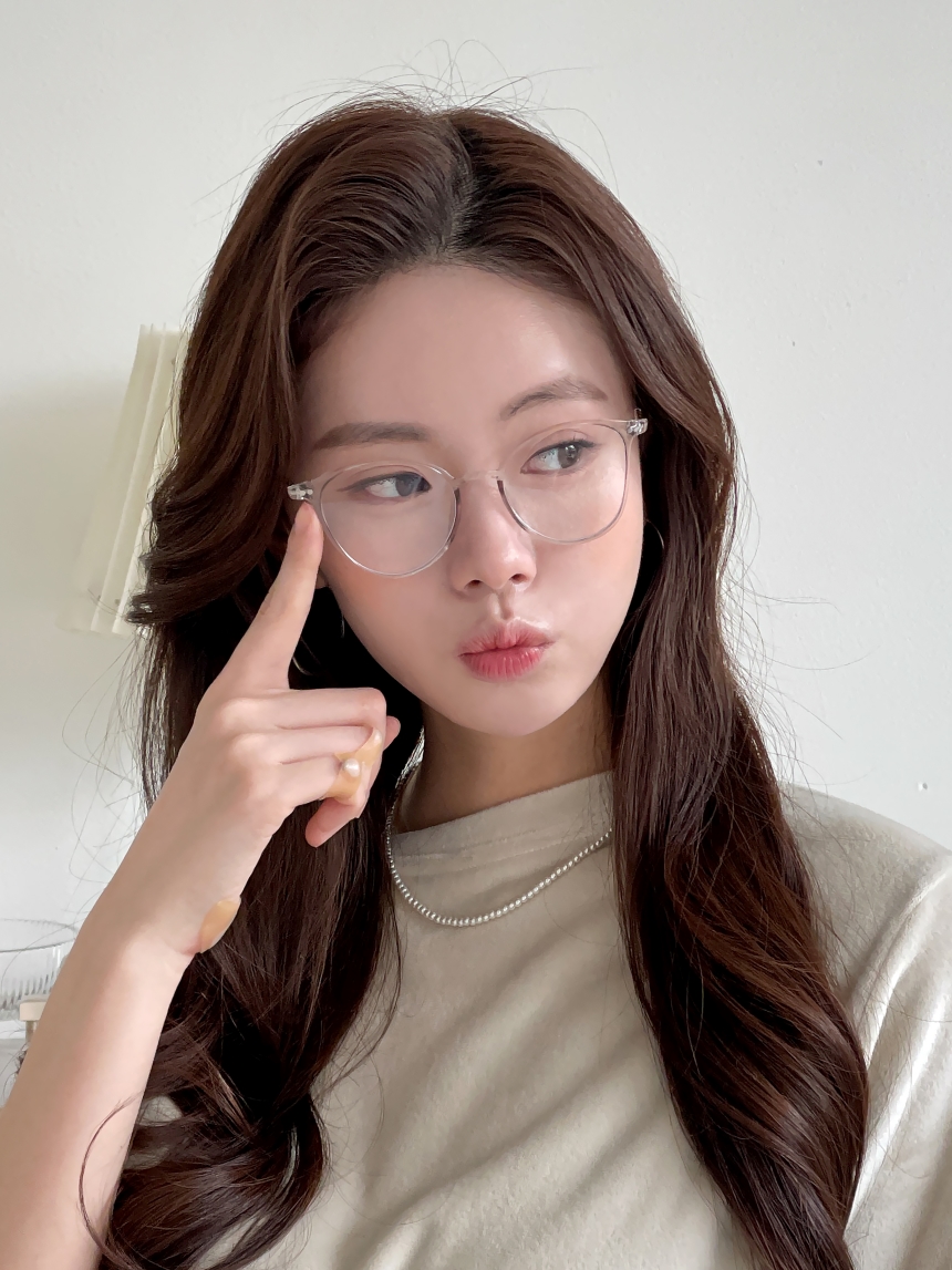 [오늘출발] 블루라이트 차단 투명 블랙 라운드 패션 뿔테 안경 안경테 no.24 상세 이미지 28