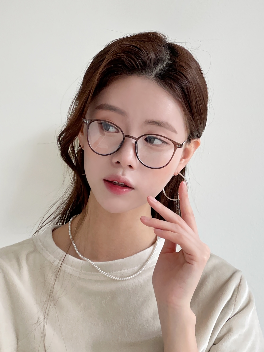 [오늘출발] 블루라이트 차단 투명 블랙 라운드 패션 뿔테 안경 안경테 no.24 상세 이미지 24