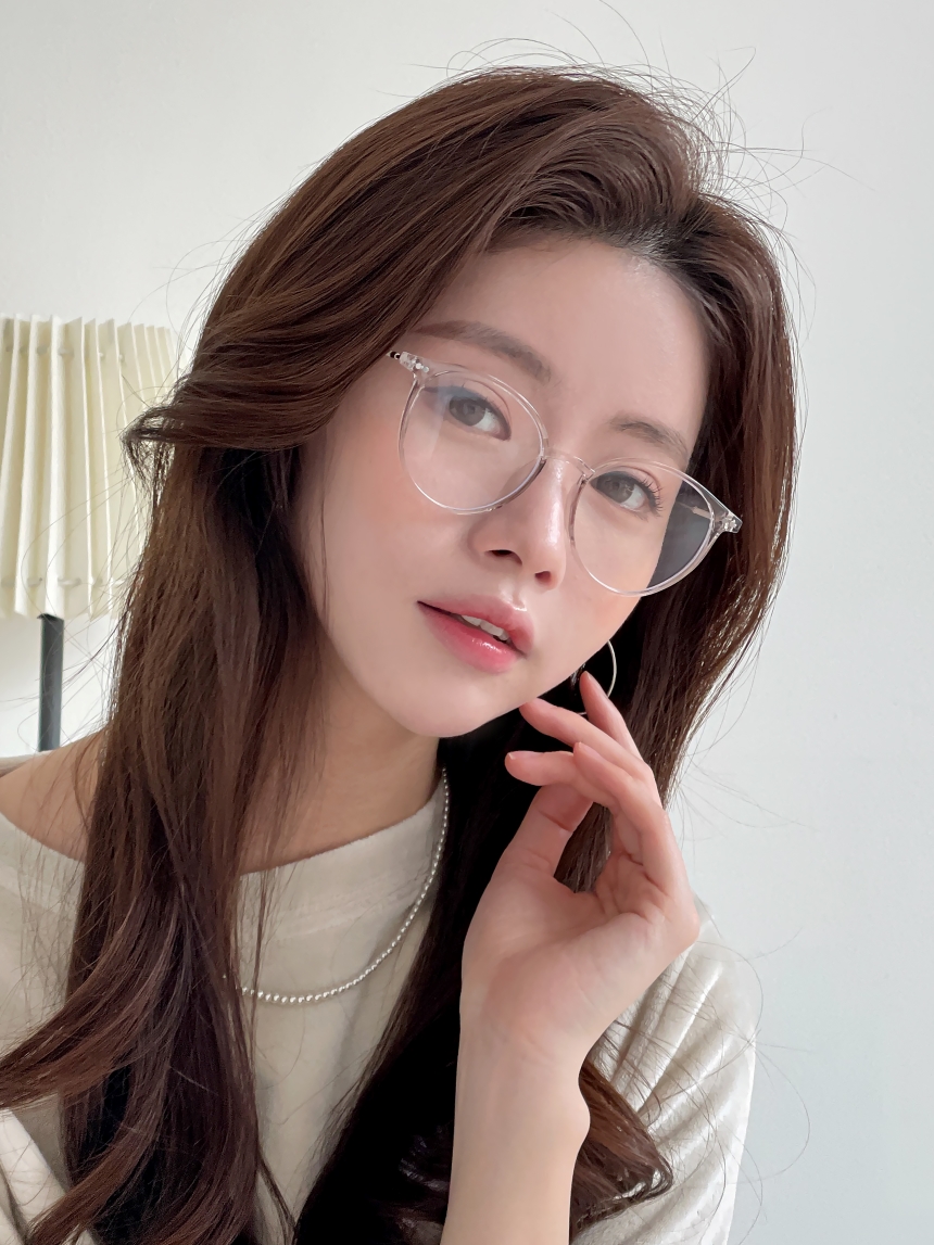 [오늘출발] 블루라이트 차단 투명 블랙 라운드 패션 뿔테 안경 안경테 no.24 상세 이미지 29