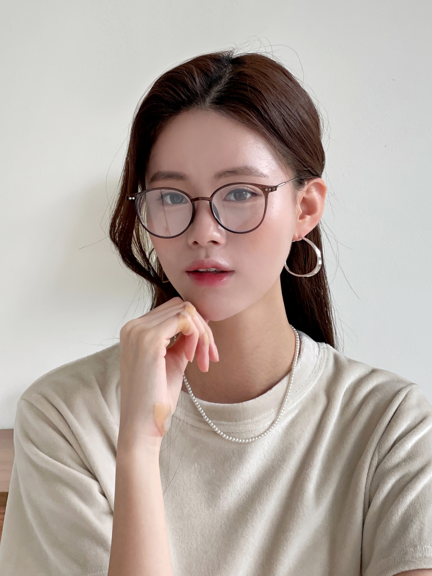 [오늘출발] 블루라이트 차단 투명 블랙 라운드 패션 뿔테 안경 안경테 no.24 상세 이미지 23