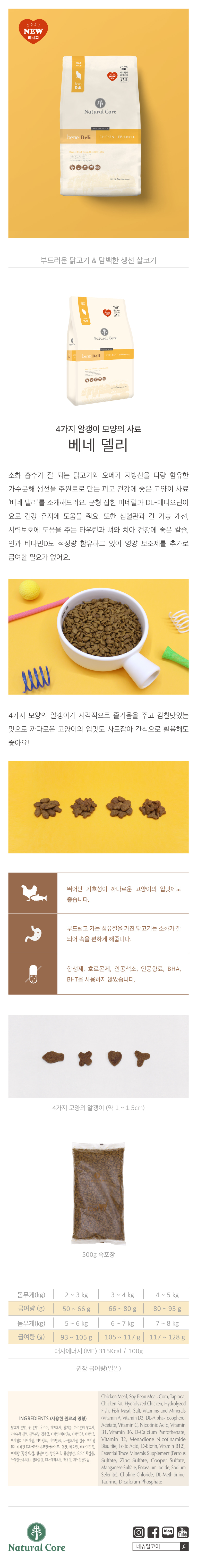 019 네츄럴코어 베네델리 3kg 고양이 사료