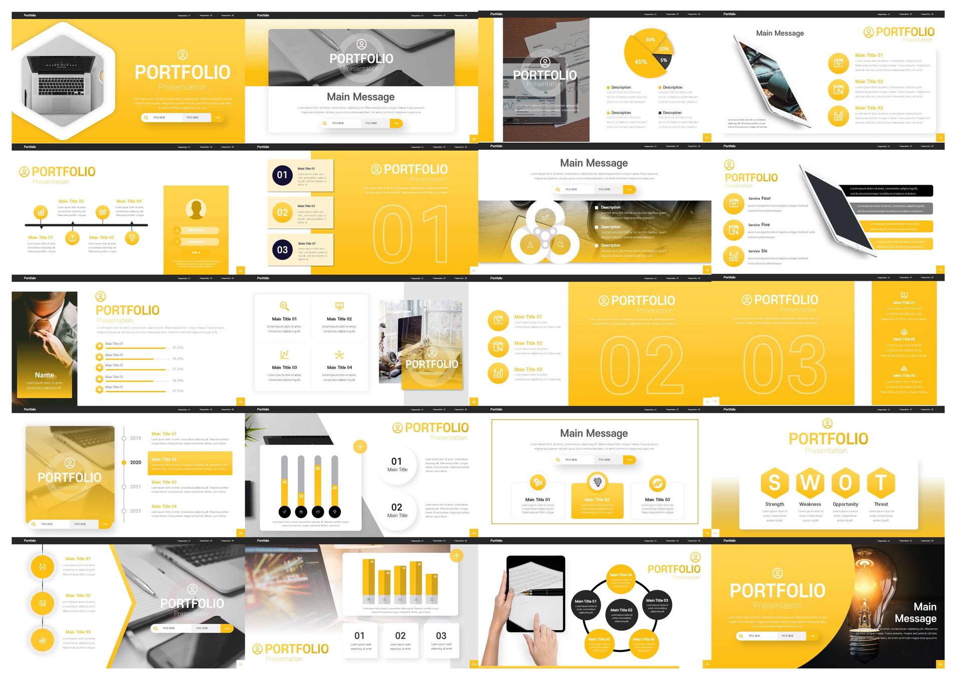 프로그래머 포트폴리오 PPT 템플릿 : 개발자 자료 : PPT 템플릿 스토어 - 디자인킵