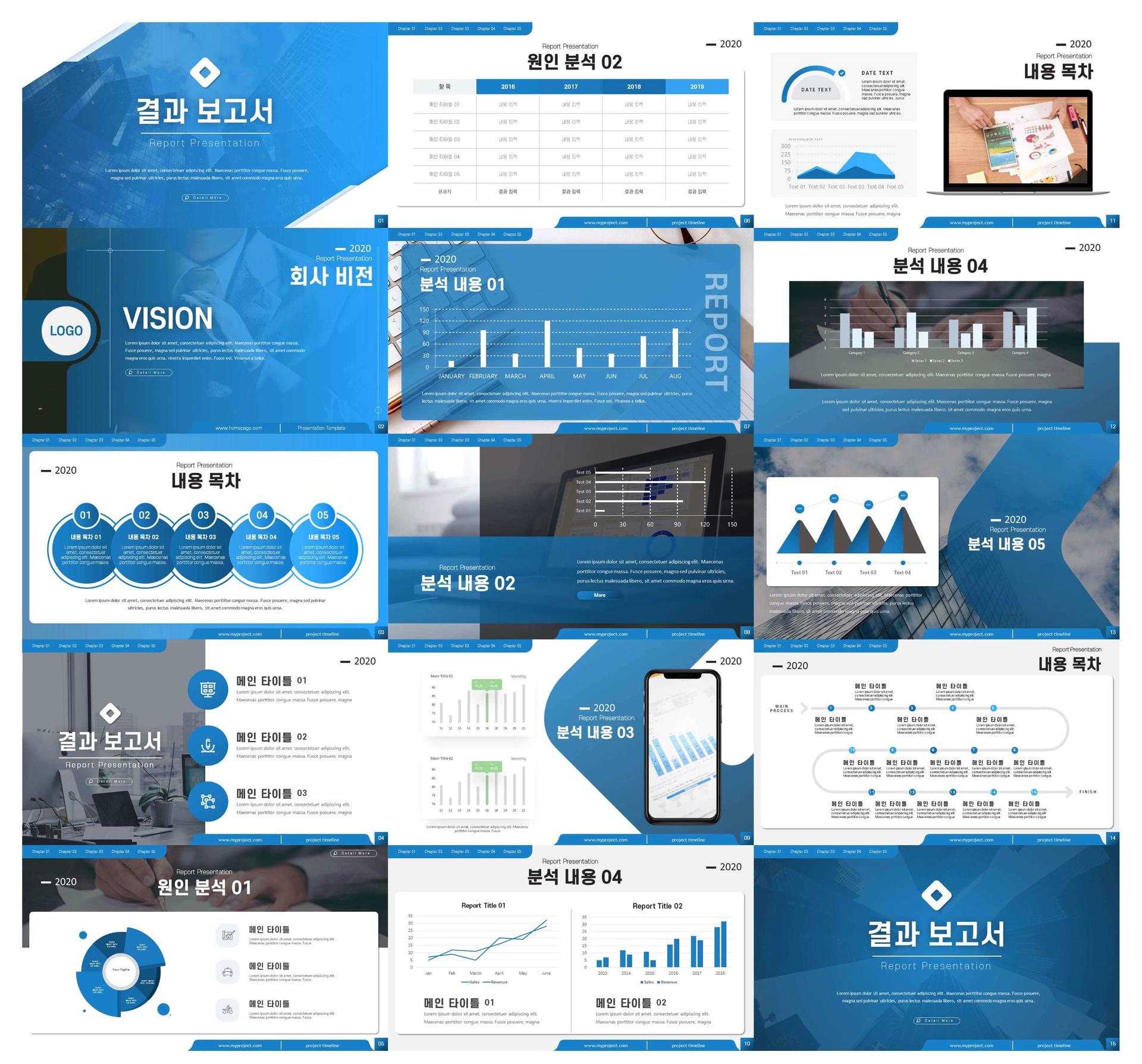 심플한 결과 보고서 Ppt 템플릿 : 기업 보고 자료 : Ppt 템플릿 스토어 - 디자인킵