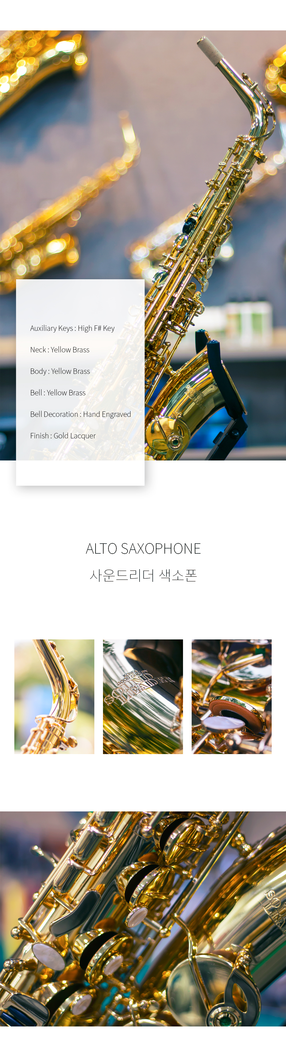 사운드리더 알토 색소폰 입문용 추천 SAXOPHONE