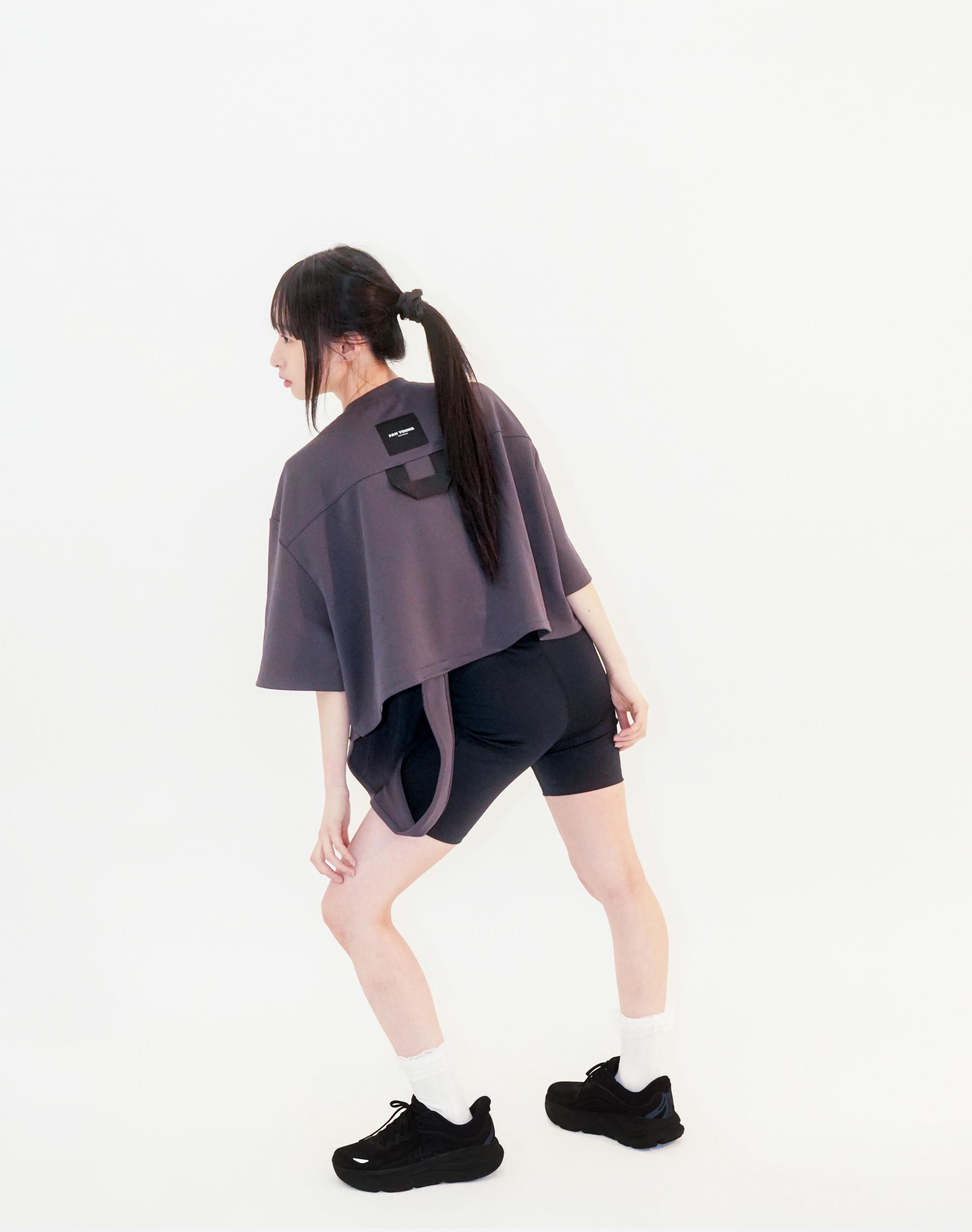 Curve Overlay Top Charcoal
