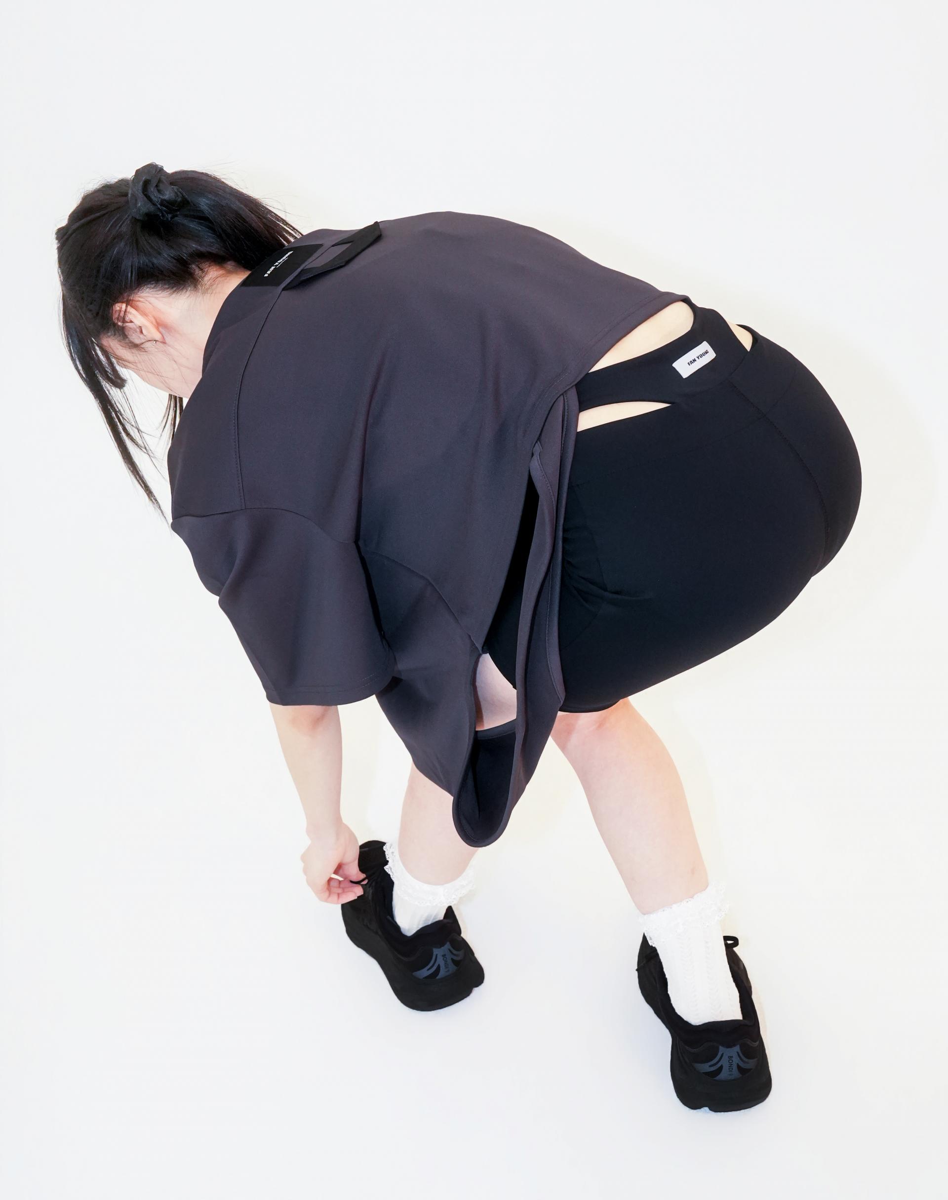 Curve Overlay Top Charcoal