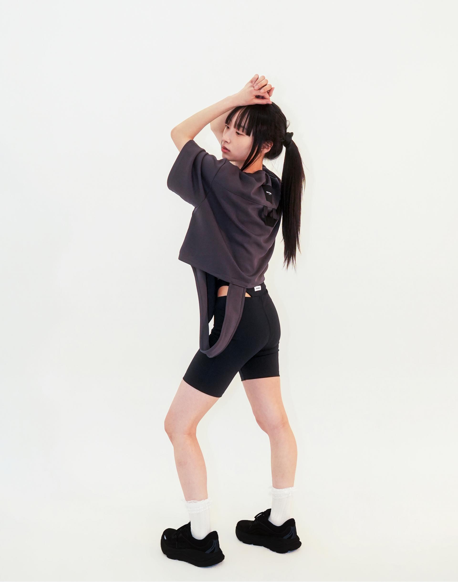 Curve Overlay Top Charcoal