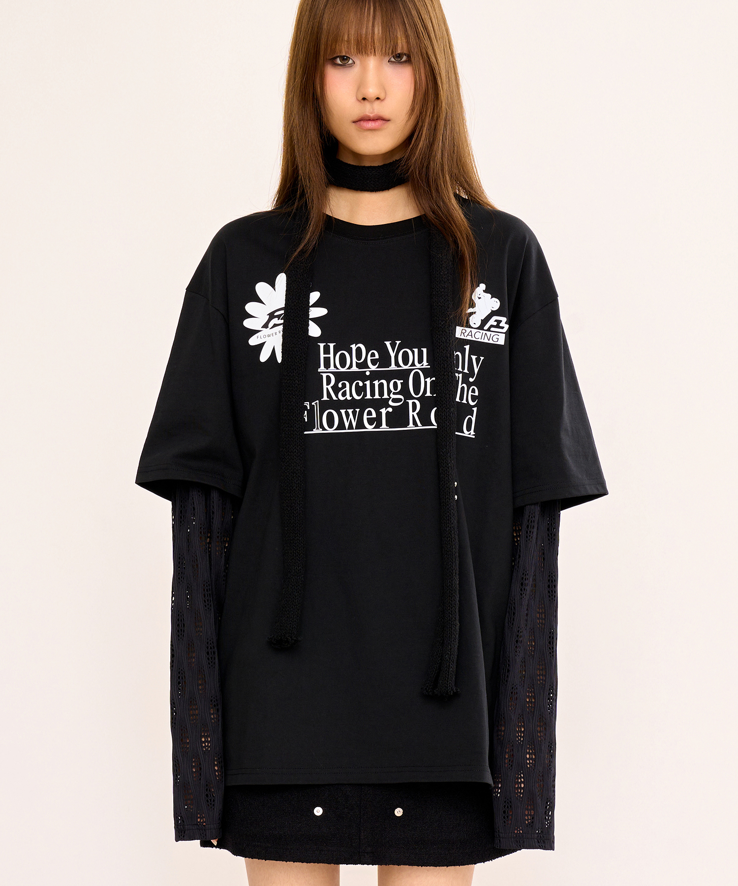 Layered T Shirt - Black
