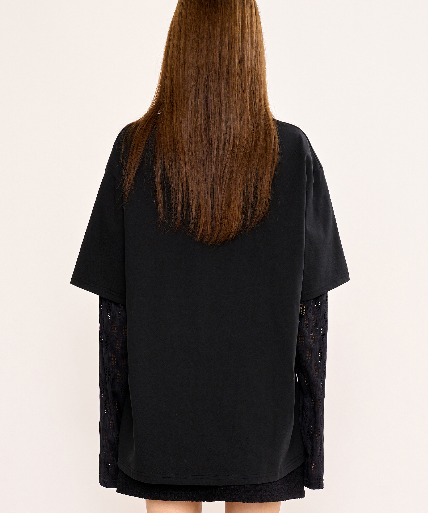 Layered T Shirt - Black