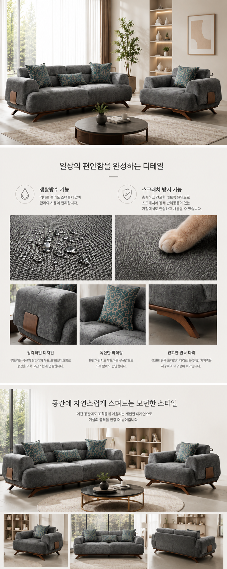 하이엔드 패브릭 고급 소파