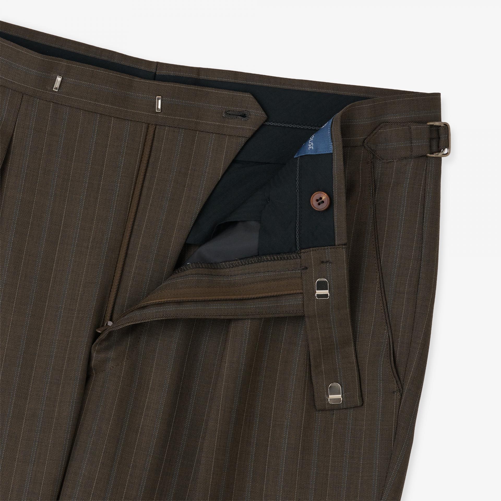 Cashmere Blend Stripe suit (faded Khaki)