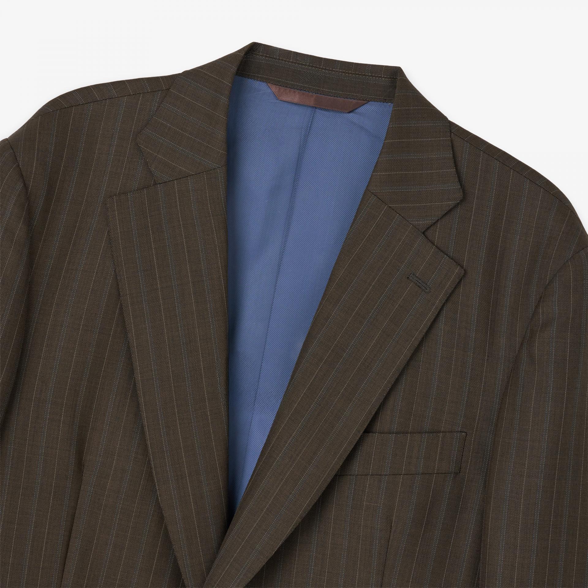 Cashmere Blend Stripe suit (faded Khaki)