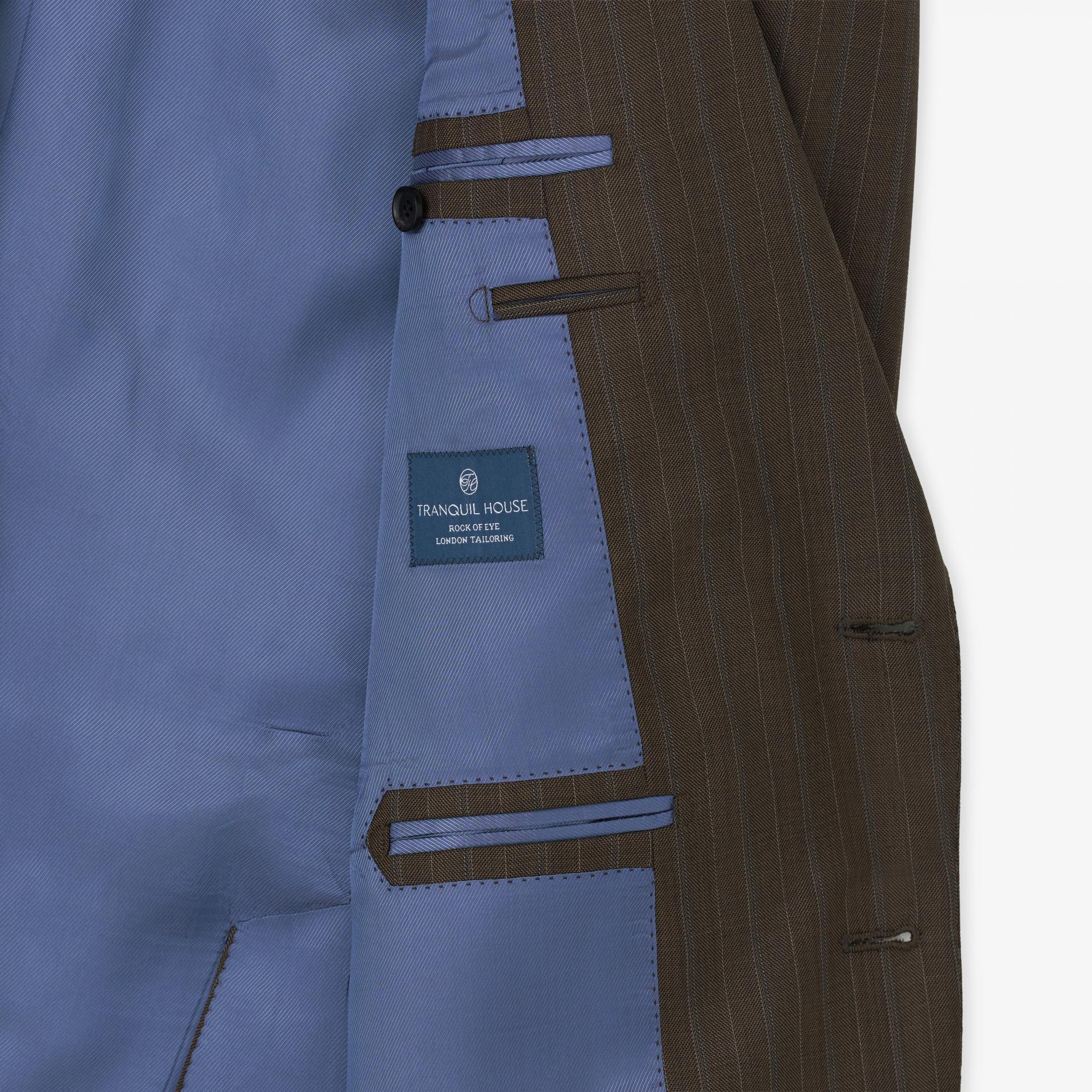 Cashmere Blend Stripe suit (faded Khaki)