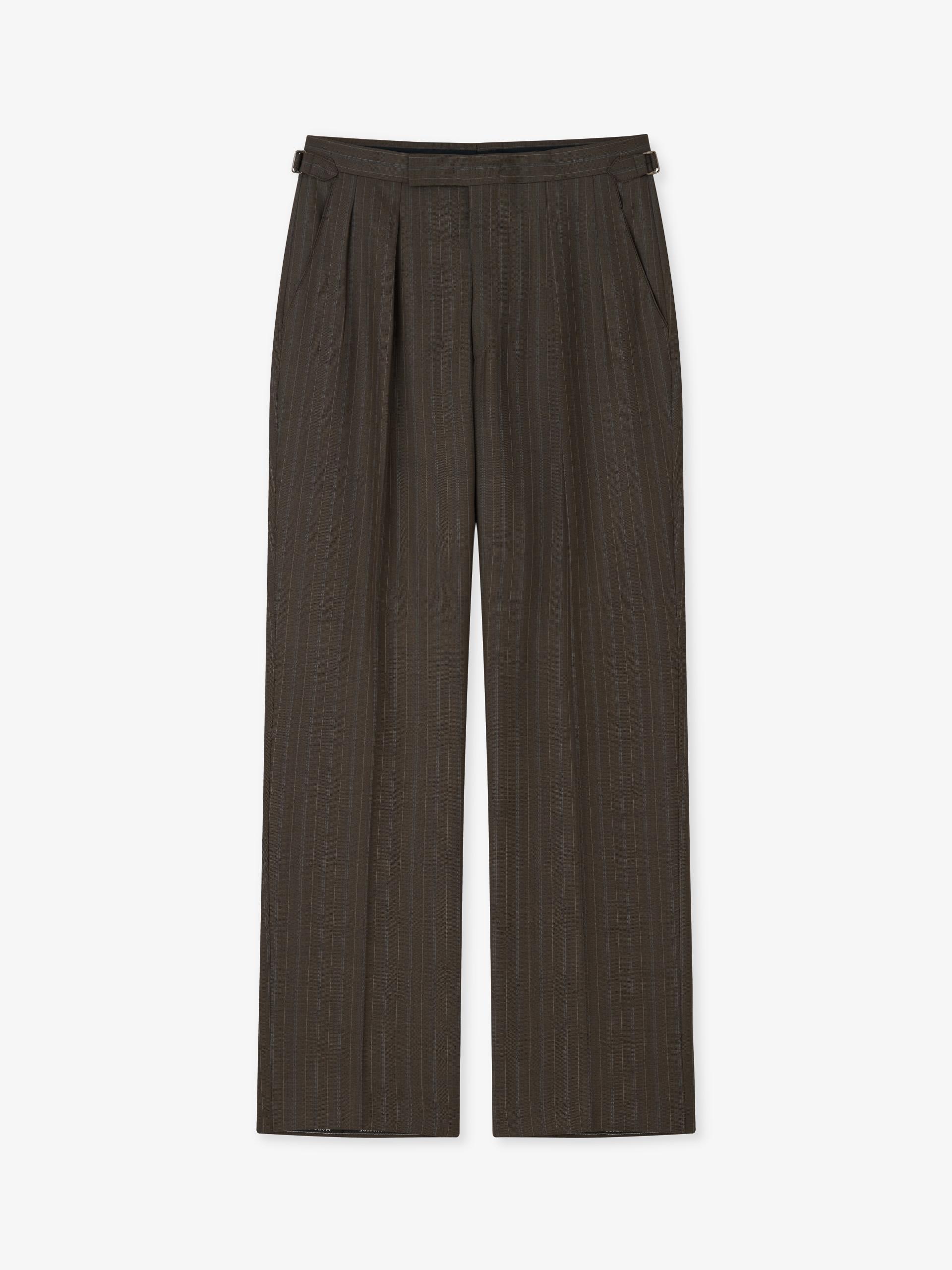 Cashmere Blend Stripe suit (faded Khaki)