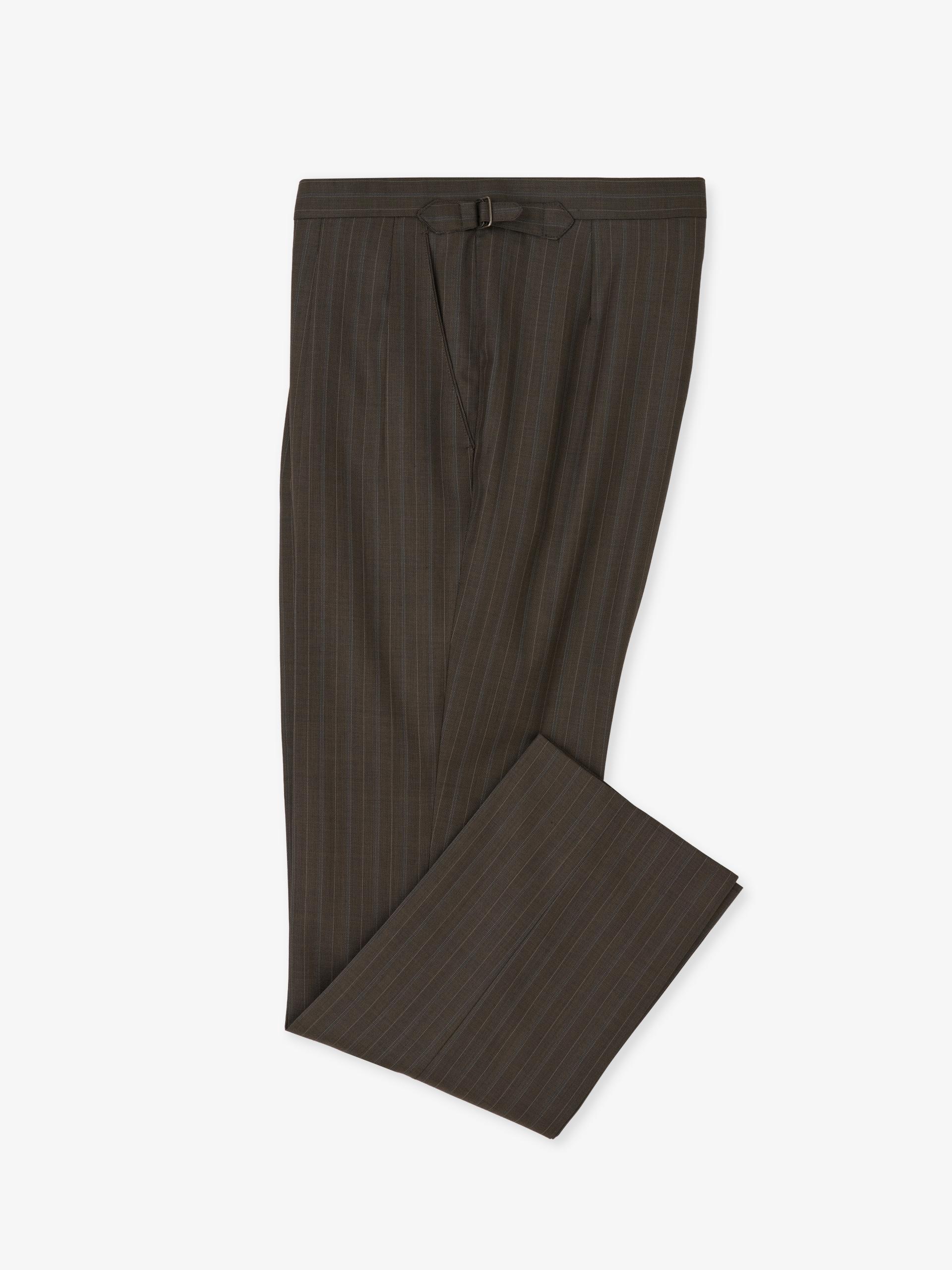 Cashmere Blend Stripe suit (faded Khaki)
