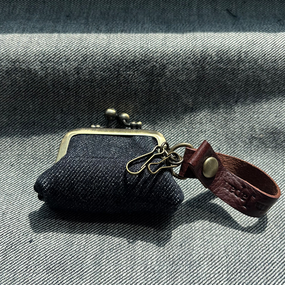 Gamaguchi Studio Y&M - Denim & Leather Mini Gamaguchi
