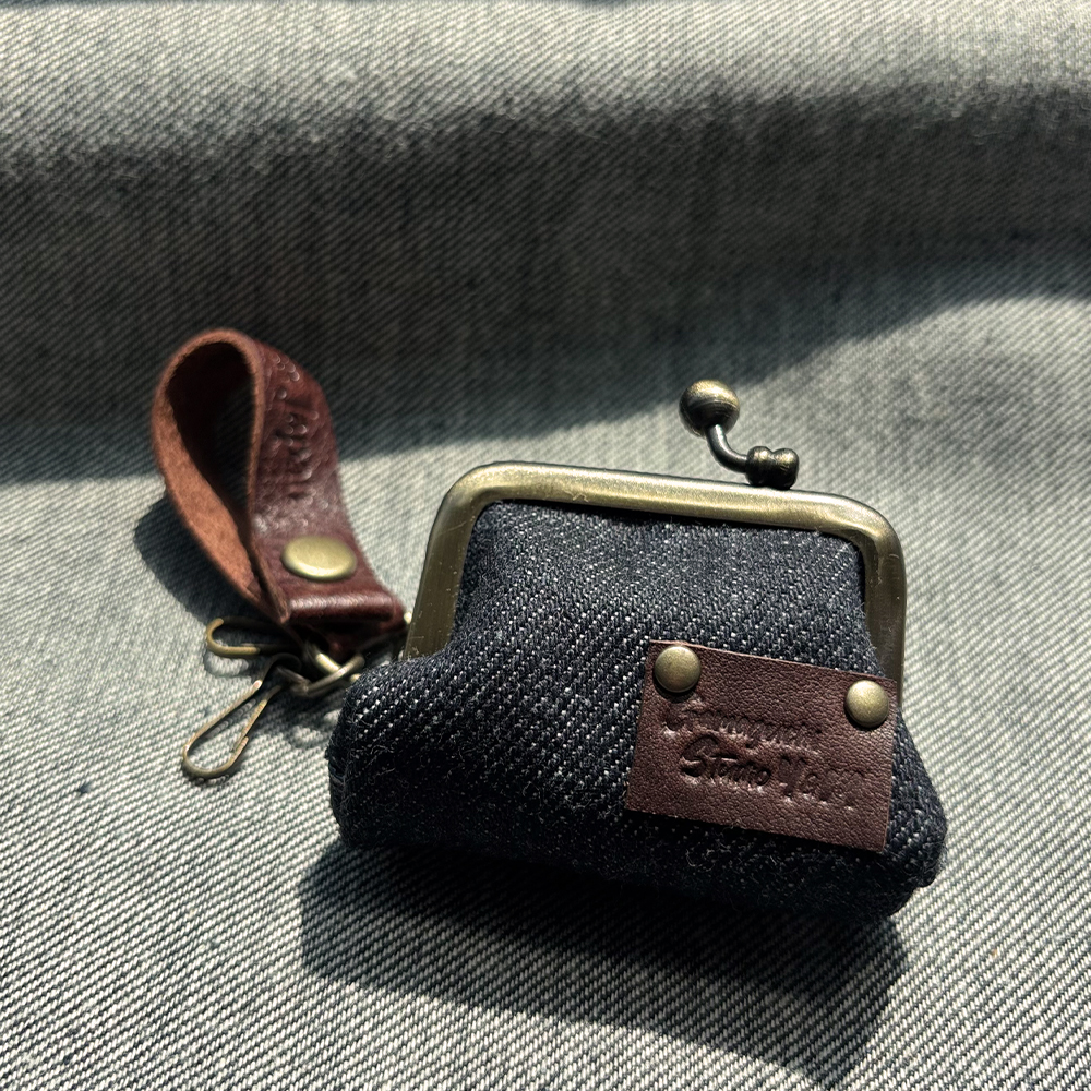 Gamaguchi Studio Y&M - Denim & Leather Mini Gamaguchi