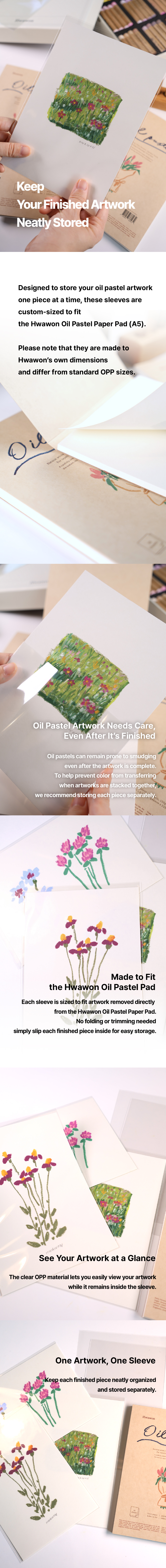 Hwawon Clear OPP Vinyl for Postcard A5 30sheets