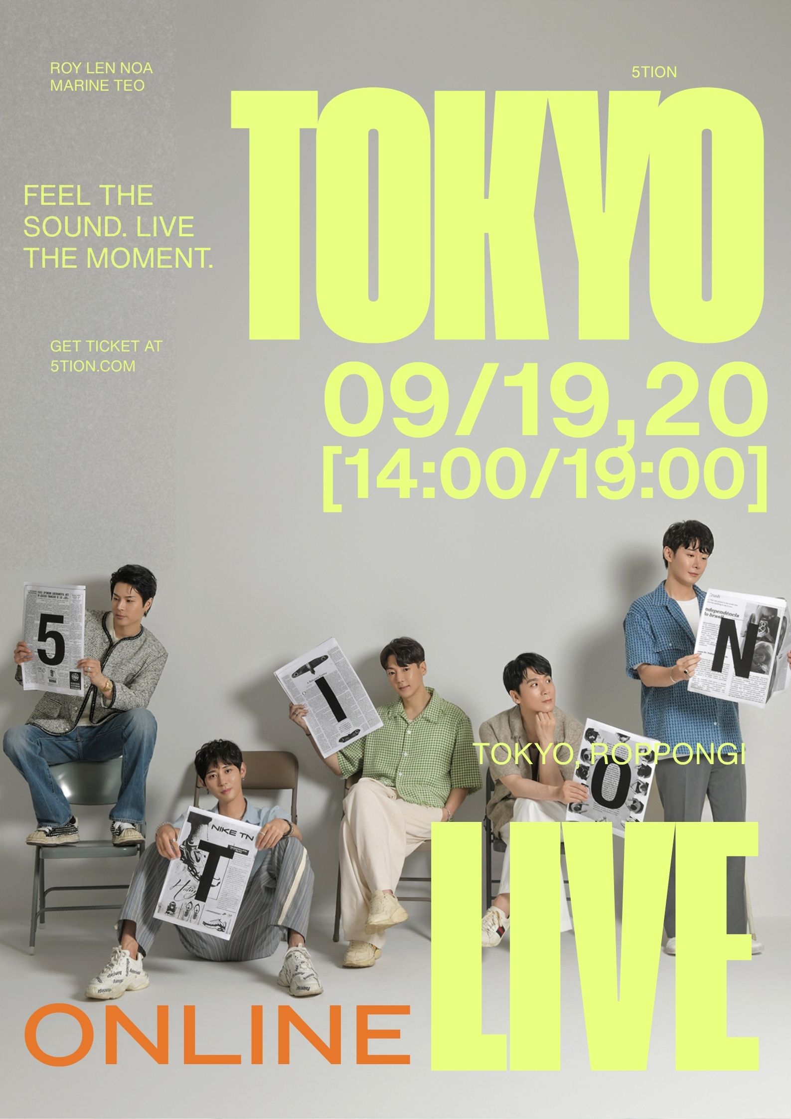 5TION TOKYO ONLINE Live 09.19/20 [14:00/19:00]