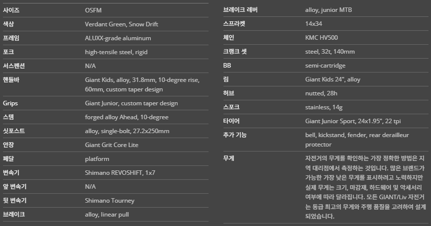2027년 자이언트 타론 24 라이트 Verdant Green