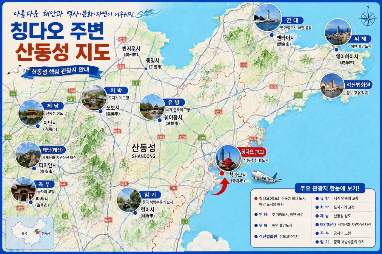 [대구출발] 청도, 칭다오 (QingDao, 靑島) [노팁, 노옵션]