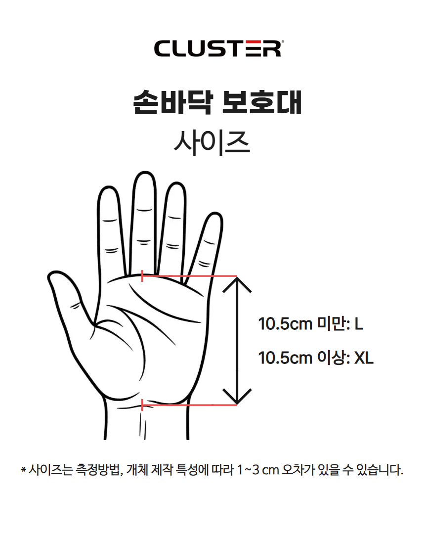 클러스터 크로스핏 손바닥보호대 무탄마 풀업 그립 4중 레이어 케블라