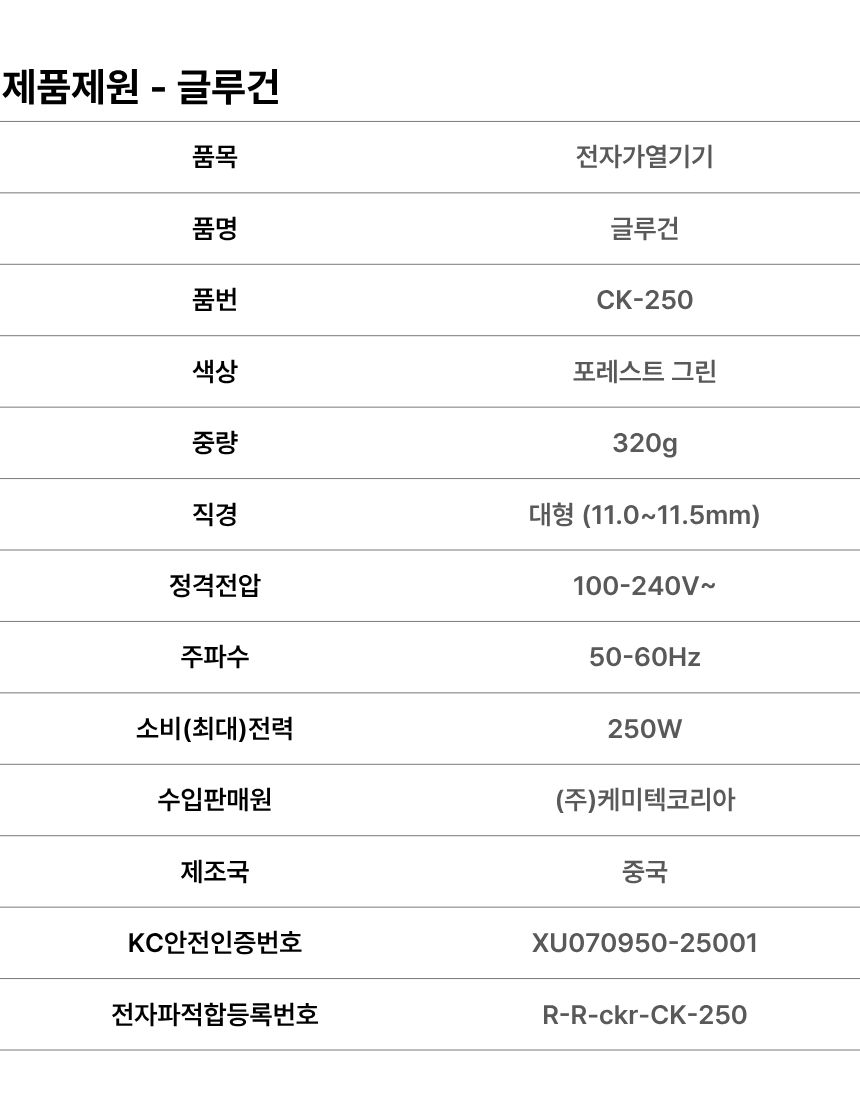 [SET] 글루건 CK-250 & 블랙 글루스틱 705ATB