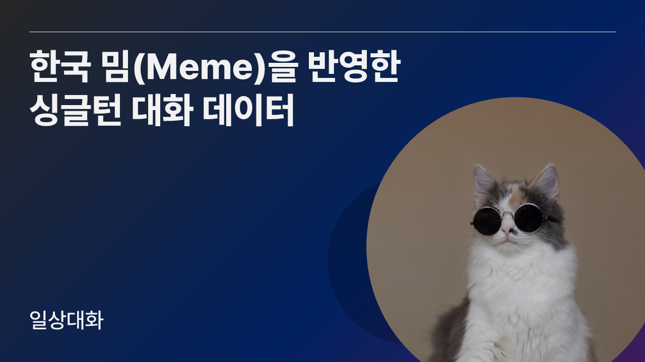 한국 밈(Meme)을 반영한 싱글턴 대화 데이터
