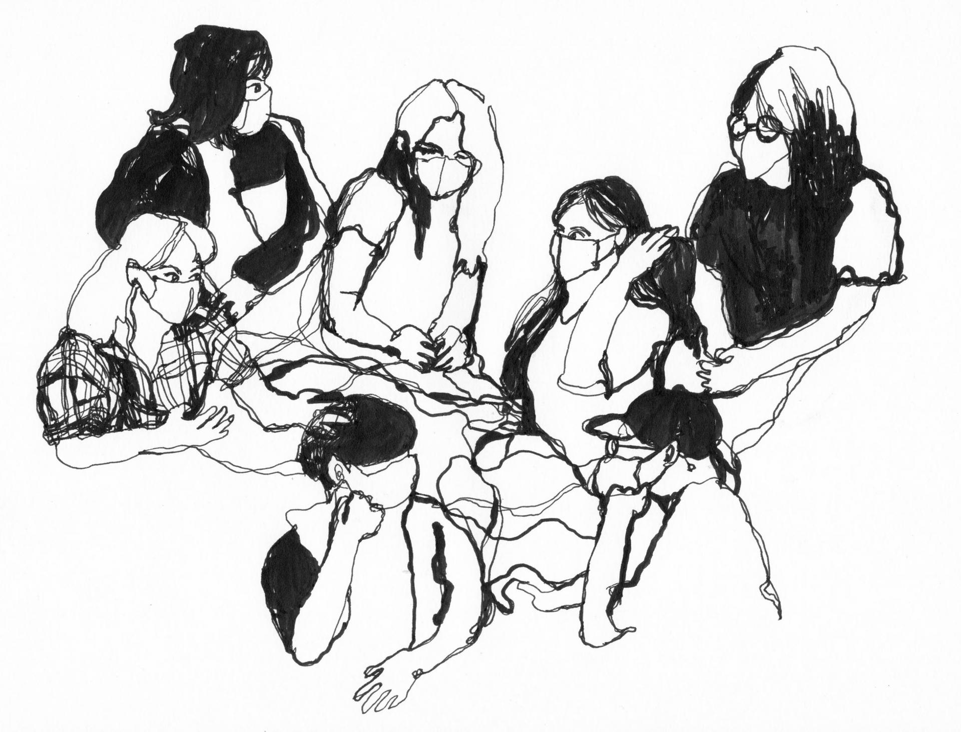 명왕성에 오는 아이들의 모습, 드로잉