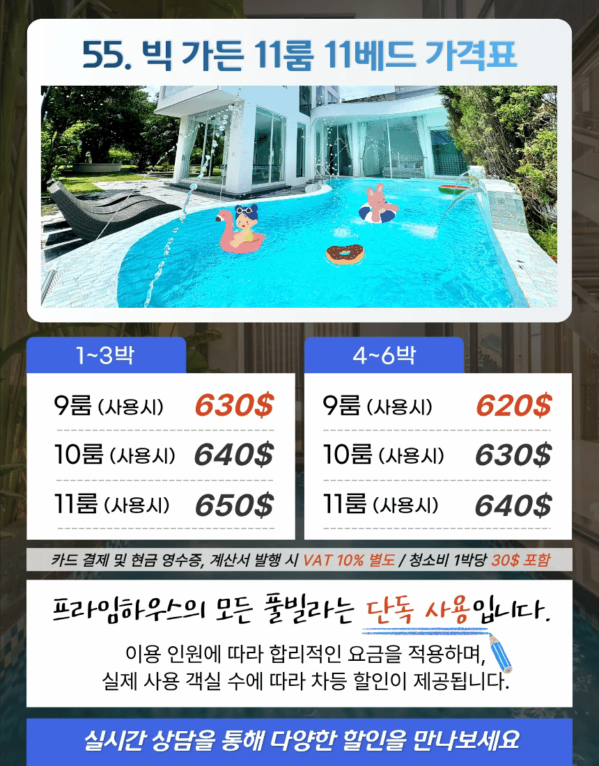 [다낭-남부1] 55. 빅 가든 11BR ⭐⭐⭐
