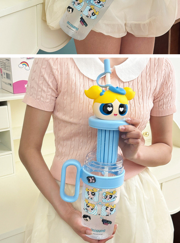 파워퍼프걸 대용량 트라이탄 텀블러 1060ml (3종) 빨대컵 아이스 주전자 차거름망 포함