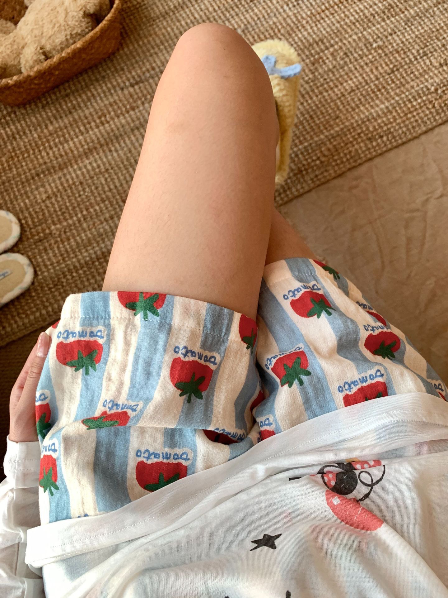 순면 이중 거즈 요루 반바지 잠옷 (20종) 키티 반바지 단품 파자마