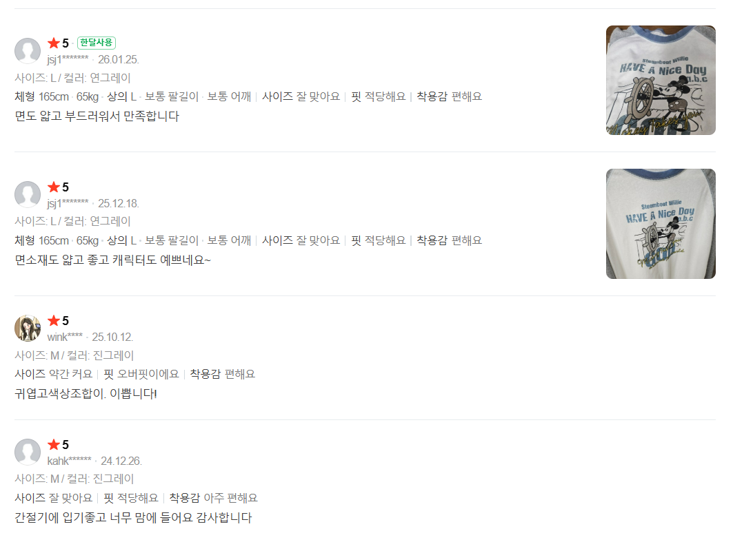 Have a nice day 미키마우스 티셔츠 (2컬러) 디즈니 캐릭터 봄 가을 티셔츠