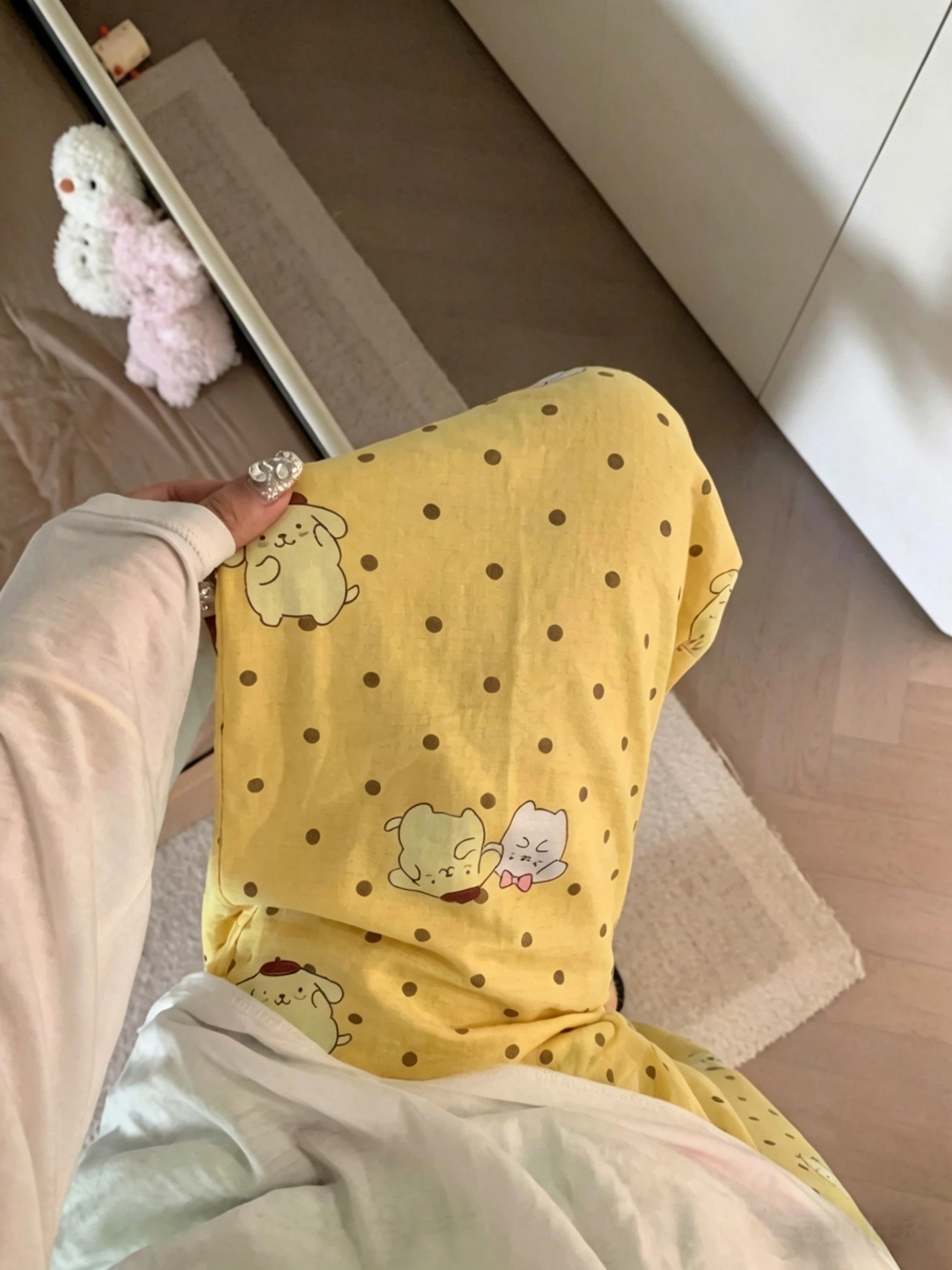 폼폼푸린 클라우드 코튼 긴바지 잠옷 (노랑) 바지 단품 파자마