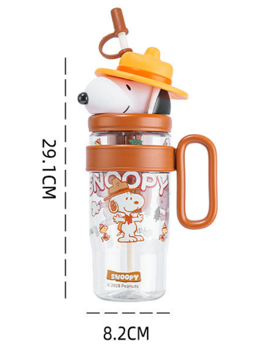 스누피 대용량 빨대 물병 1060ml (2종) 빨대컵 아이스 주전자 차거름망 포함