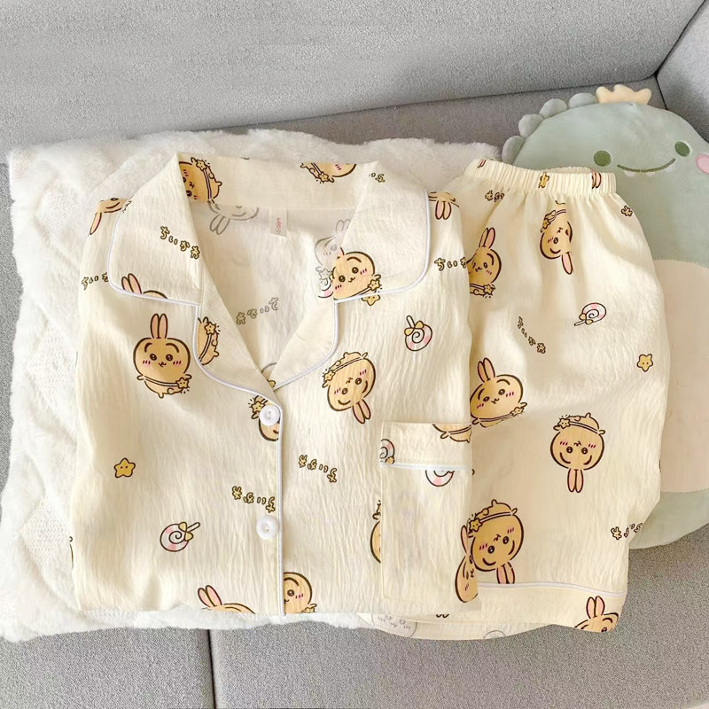 피이카와 클라우드 반팔 반바지 잠옷 세트 (2컬러) 여름 캐릭터 파자마 작고귀여운녀석