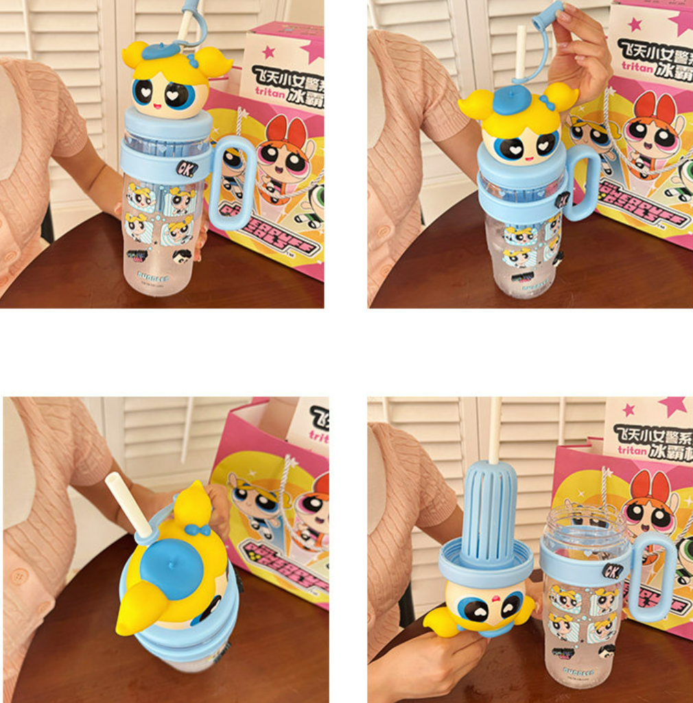 파워퍼프걸 대용량 트라이탄 텀블러 1060ml (3종) 빨대컵 아이스 주전자 차거름망 포함