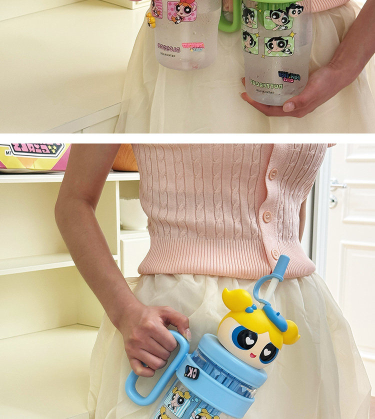파워퍼프걸 대용량 트라이탄 텀블러 1060ml (3종) 빨대컵 아이스 주전자 차거름망 포함