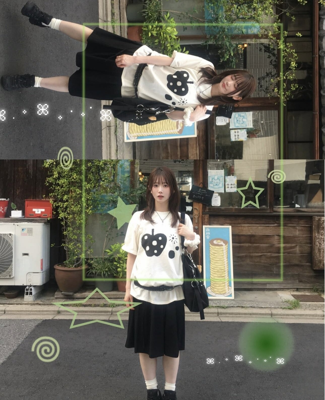 도트 사과 순면 반팔 티셔츠 (화이트) 빅사이즈 여름 반팔